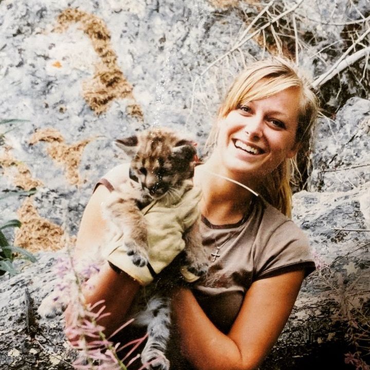 doctor amy holding a baby leopard
